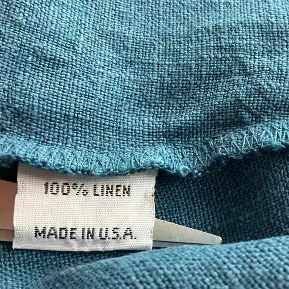 Bryn Walker Womens XL Linen Jacket Blue Teal Turquoise Made In USA Lagenlook - Picture 5 of 12